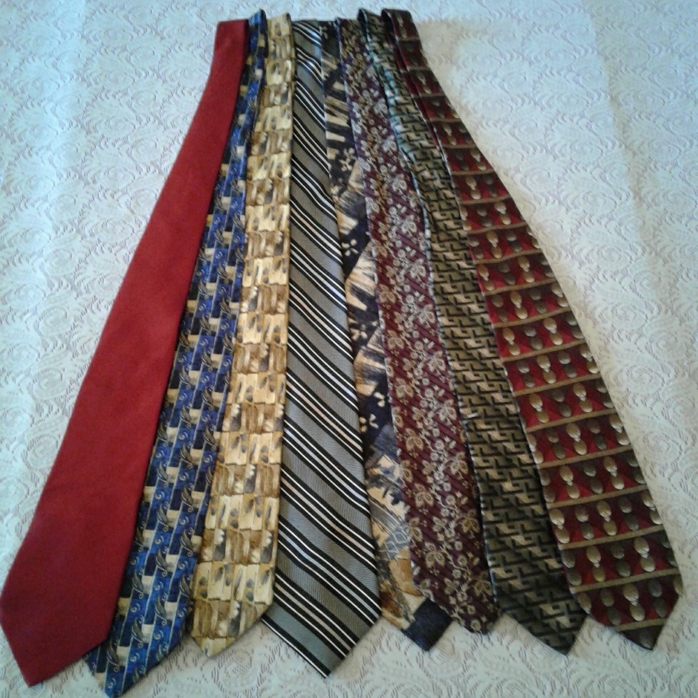 🌺 Lot of 8 Men's Ties in Excellent Condition